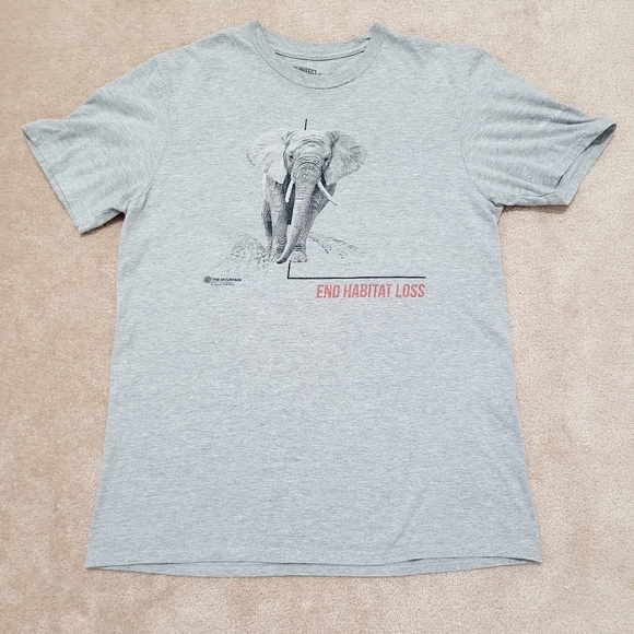 END HABITAT LOSS T-shirt 100% Cotton Elephant Omaha Zoo Unisex Size Medium - Picture 1 of 10